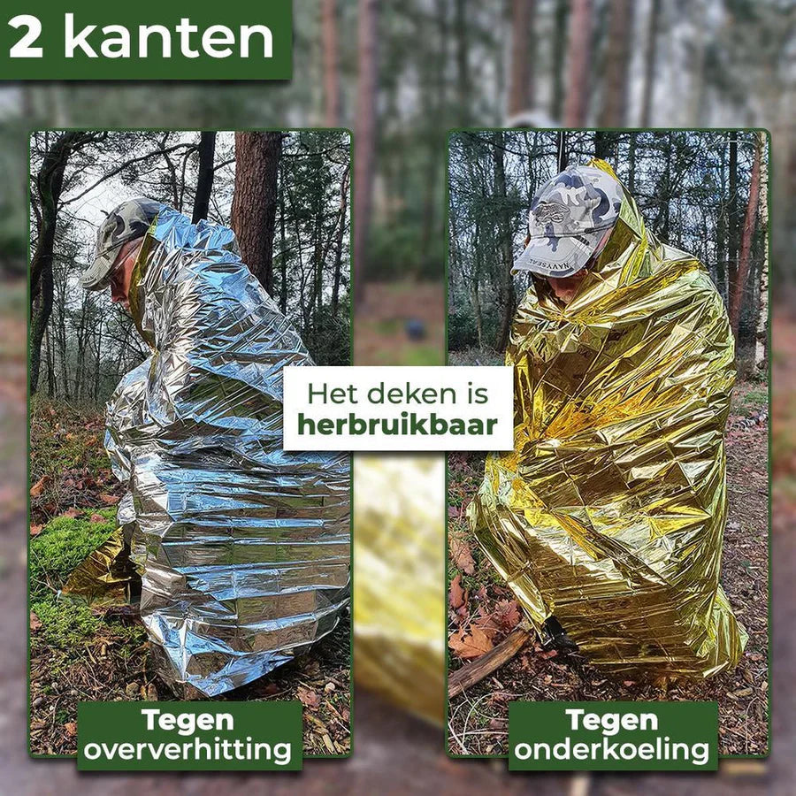 Reddingsdeken (warmhoud-, isoleer- of isolatiedeken)