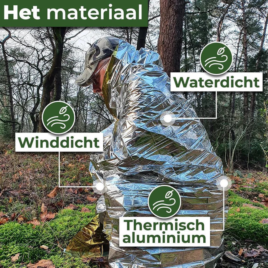 Reddingsdeken (warmhoud-, isoleer- of isolatiedeken)