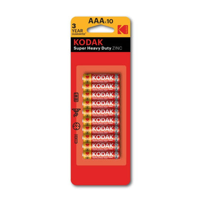 Kodak AAA Alkaline Batterijen - Extra Heavy Duty (10 Stuks)